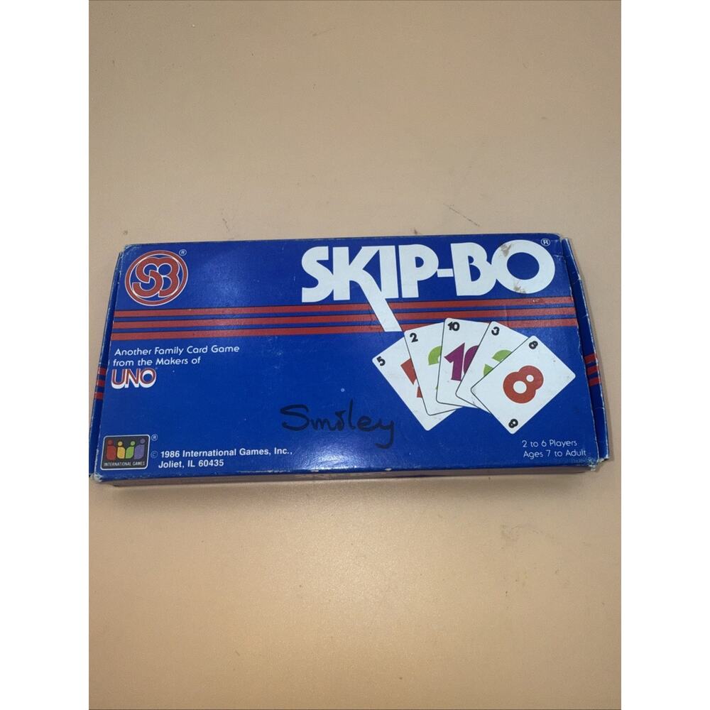 1986 International Games Skip-Bo Card Game Vintage Complete With Instructions